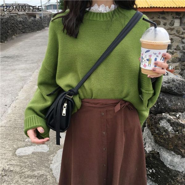 women's sweaters women temperament chic ulzzang solid flare sleeve trendy ladies sweater winter fall soft preppy basic woman knitwear, White;black
women's sweaters women temperament chic ulzzang solid flare sleeve trendy ladies sweater winter fall soft preppy basic woman knitwear, White;black