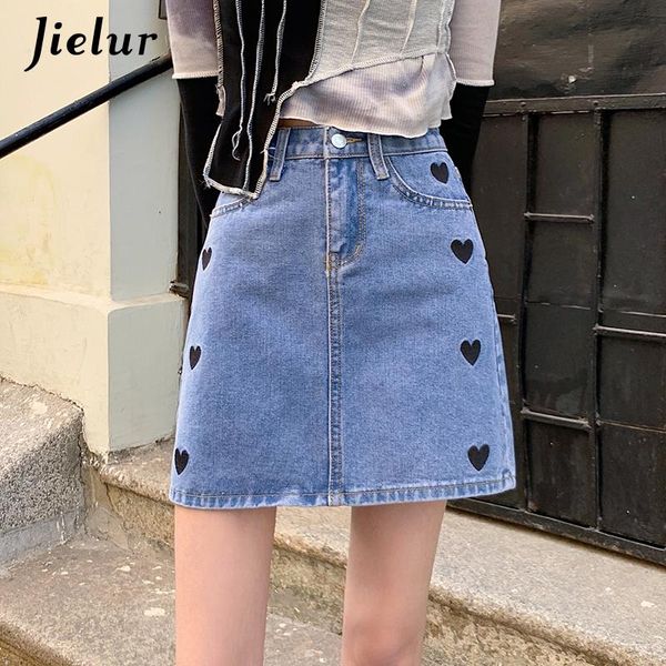 skirts summer denim women love embroidery high waist a-line damskie blue black white mini bf young faldas
skirts summer denim women love embroidery high waist a-line damskie blue black white mini bf young faldas