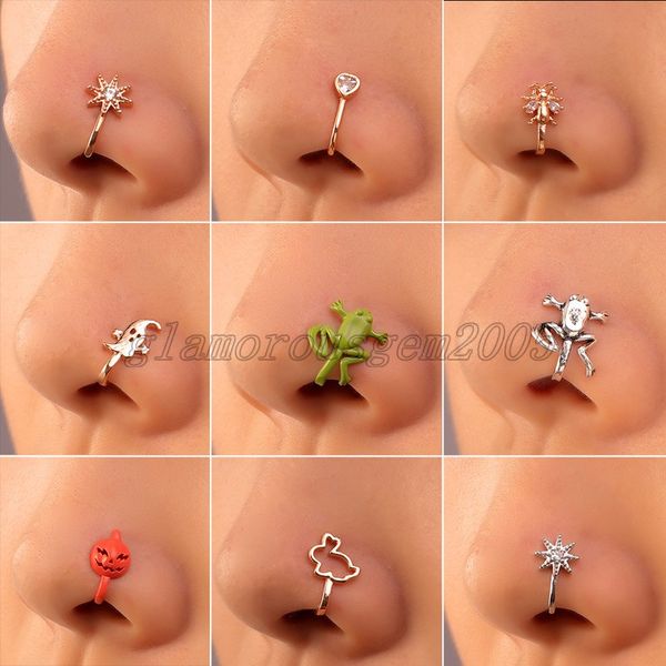 cartoon u-shaped nose stud adjustable no piercing jewel for women body accessories, Silver
cartoon u-shaped nose stud adjustable no piercing jewel for women body accessories, Silver