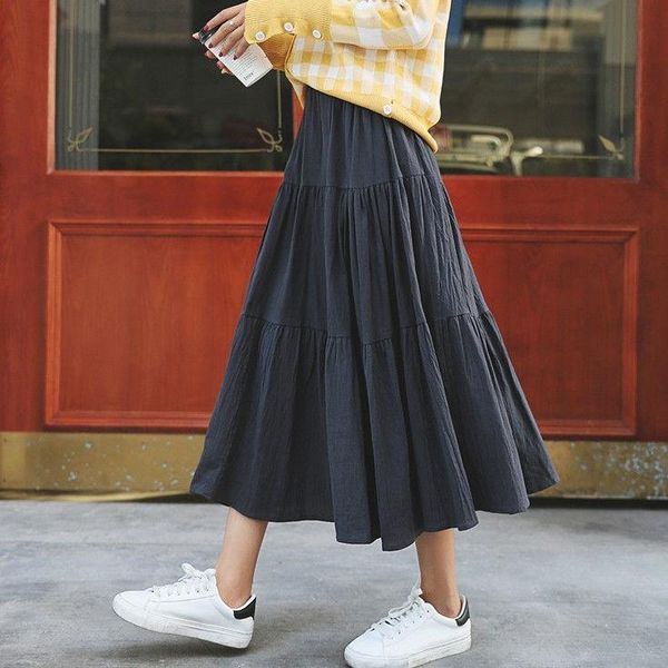 skirts women 2021 summer solid midi a-line skirt female fashion high waist pleated ladies elegant casual faldas v147, Black
skirts women 2021 summer solid midi a-line skirt female fashion high waist pleated ladies elegant casual faldas v147, Black