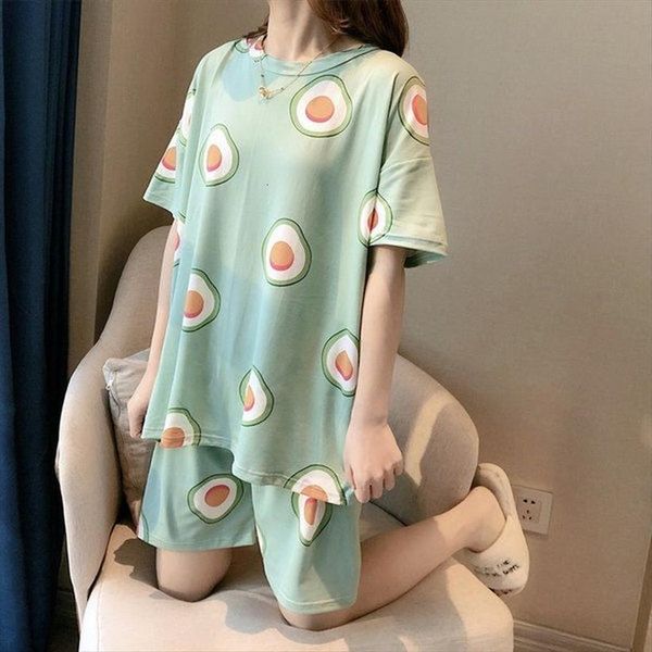 pajama sets leisure summer women sleepwear lovely print short sleeve stylish girls pajamas comfortable daily womens nightwear, Black;red
pajama sets leisure summer women sleepwear lovely print short sleeve stylish girls pajamas comfortable daily womens nightwear, Black;red
