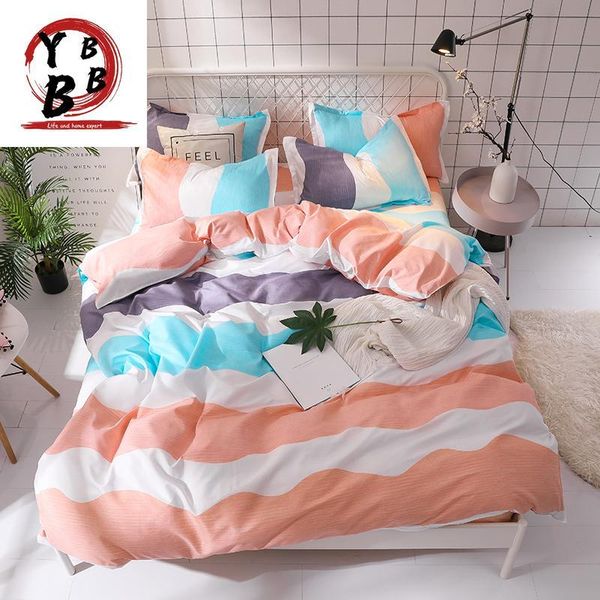bedding sets simple stripes set white blue orange duvet cover twin full king size 3/4pcs beautiful summer dew bedclothes
bedding sets simple stripes set white blue orange duvet cover twin full king size 3/4pcs beautiful summer dew bedclothes
