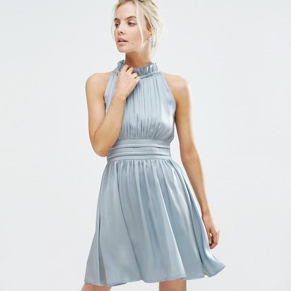 casual dresses temperament summer women's satin french hanging neck high waist off shoulder show thin dress short fresh, Black;gray
casual dresses temperament summer women's satin french hanging neck high waist off shoulder show thin dress short fresh, Black;gray