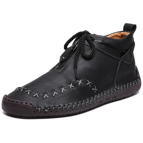 boots men's comfortable winter men shoes warm leather ankle handmade retro lace-up man footwear outdoor 39-48, Black
boots men's comfortable winter men shoes warm leather ankle handmade retro lace-up man footwear outdoor 39-48, Black