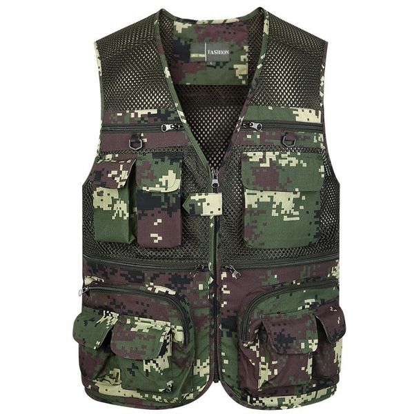 men's vests vest camouflage mesh pography outdoor climbing multi-pocket casual sleeveless jacket tooling waistcoat, Black;white
men's vests vest camouflage mesh pography outdoor climbing multi-pocket casual sleeveless jacket tooling waistcoat, Black;white