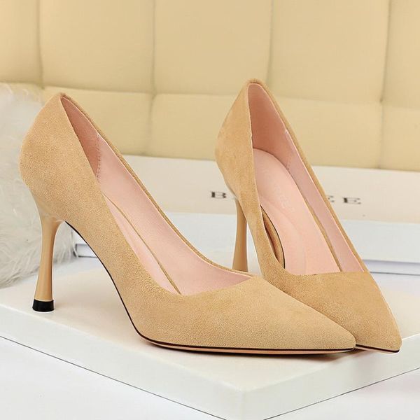 dress shoes 2021 women valentine 8.5cm high heels suede pumps lady scarpins medium low pointed toe blue yellow office party, Black
dress shoes 2021 women valentine 8.5cm high heels suede pumps lady scarpins medium low pointed toe blue yellow office party, Black