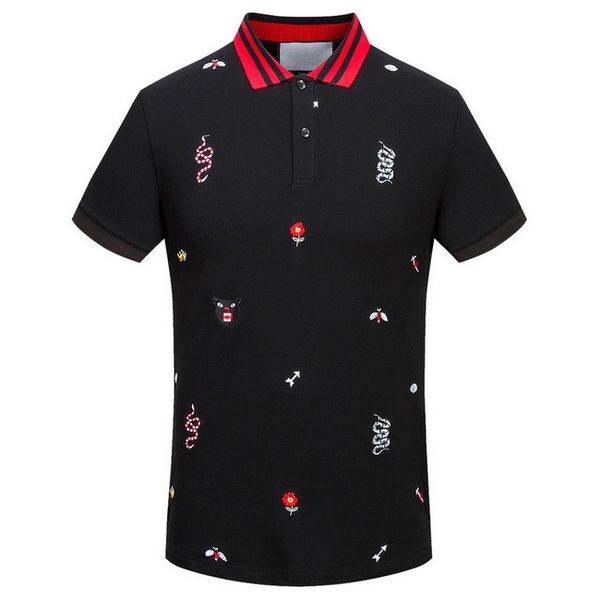 men's polos t-shirts slim multi embroidery polo shirts man fashion design ribbed short sleeves split hem stretch male tees, White;black
men's polos t-shirts slim multi embroidery polo shirts man fashion design ribbed short sleeves split hem stretch male tees, White;black