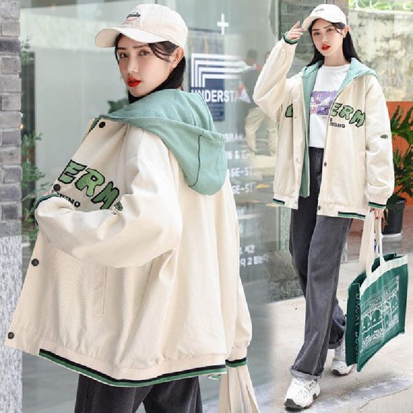 women's trench coats design sense fake two-pieces spring and autumn loose idle style jacket cardigan baseball uniform, Tan;black
women's trench coats design sense fake two-pieces spring and autumn loose idle style jacket cardigan baseball uniform, Tan;black