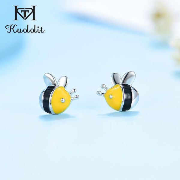 stud kuololit cute earrings for children girls solid 925 sterling silver black and yellow enamel bee mini brand earring, Golden;silver
stud kuololit cute earrings for children girls solid 925 sterling silver black and yellow enamel bee mini brand earring, Golden;silver