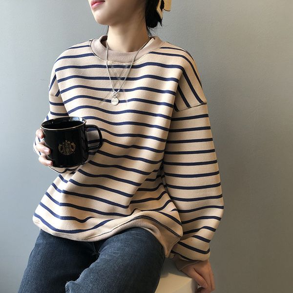 spring new 2021 hoodie turn down collar striped long sleeve casual hoodies loose style thick women clothes pullovers jh2y, Black
spring new 2021 hoodie turn down collar striped long sleeve casual hoodies loose style thick women clothes pullovers jh2y, Black