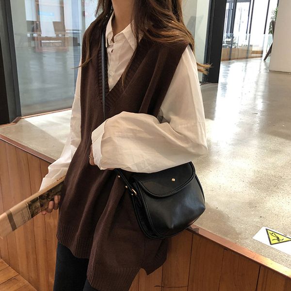 autumn winter korean v-neck knitted women's loose versatile medium and long sleevels sweater vt wool waistcoat, Black;white
autumn winter korean v-neck knitted women's loose versatile medium and long sleevels sweater vt wool waistcoat, Black;white
