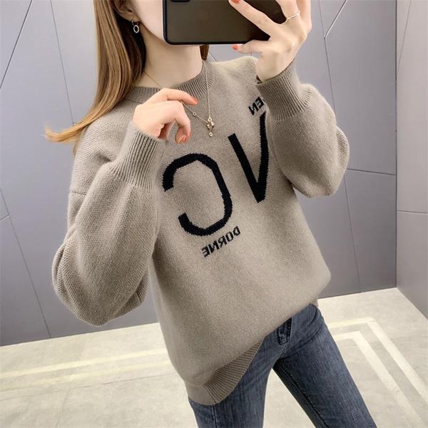 women's sweaters winter round neck knitted letter one piece long sleeve pullover sweater 47-ff7102, White;black
women's sweaters winter round neck knitted letter one piece long sleeve pullover sweater 47-ff7102, White;black