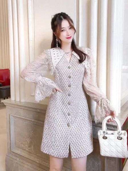 casual dresses wz1231 fashion women 2021 spring dress luxury european design party style, Black;gray
casual dresses wz1231 fashion women 2021 spring dress luxury european design party style, Black;gray