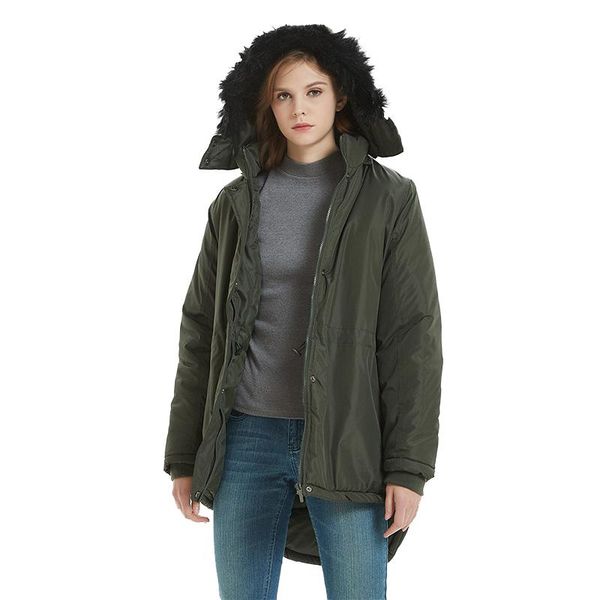 women's down & parkas style cotton-padded jacket mid-length section 2021 student korean padded outdoor, Black
women's down & parkas style cotton-padded jacket mid-length section 2021 student korean padded outdoor, Black