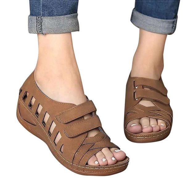 sandals women soft leather wedges shoes for summer 2021 casual female heels wedge sandalias mujer, Black
sandals women soft leather wedges shoes for summer 2021 casual female heels wedge sandalias mujer, Black