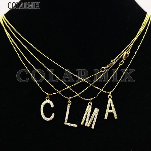 pendant necklaces 12pcs zircon letter charms necklace gold chain gift for lady trendy jewelry bead wholesale jewelry9723, Silver
pendant necklaces 12pcs zircon letter charms necklace gold chain gift for lady trendy jewelry bead wholesale jewelry9723, Silver