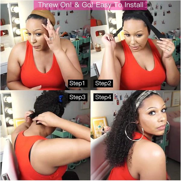 headband wig deep wave synthetic wigs brazilian virgin hair machine made wigs deep curly headband half wig for women 18 inchfactory direct, Black
headband wig deep wave synthetic wigs brazilian virgin hair machine made wigs deep curly headband half wig for women 18 inchfactory direct, Black