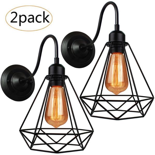 2 pcs vintage industrial led cage wall light retro loft wall lamp black lamp shade sconce modern indoor lighting fixture decor
2 pcs vintage industrial led cage wall light retro loft wall lamp black lamp shade sconce modern indoor lighting fixture decor