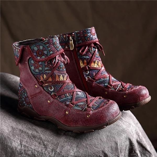 2021 new winter women retro warm leisure embroidery stitching lace up ankle boots cross-tied comfortable shoes flat samm, Black
2021 new winter women retro warm leisure embroidery stitching lace up ankle boots cross-tied comfortable shoes flat samm, Black