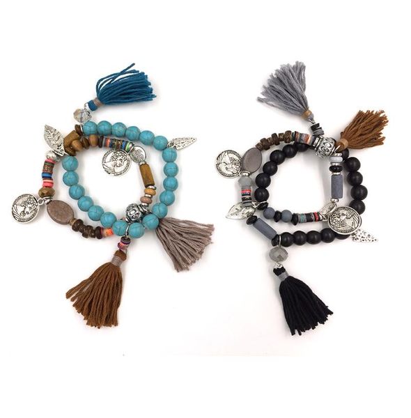 link, chain bohemia jewelry friendship bracelets tassel charm black rosary beads bangle
link, chain bohemia jewelry friendship bracelets tassel charm black rosary beads bangle