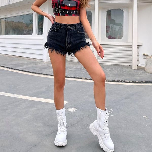 women's jeans comfortable black retro casual tassel cuffs high waist straight shorts spring summer, Blue
women's jeans comfortable black retro casual tassel cuffs high waist straight shorts spring summer, Blue
