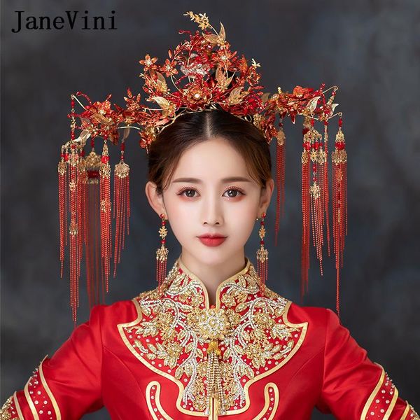 hair clips & barrettes janevini classical chinese bridal red floral queen coronet crown luxury hairpins tassels beaded wedding jewelry acces, Golden;silver
hair clips & barrettes janevini classical chinese bridal red floral queen coronet crown luxury hairpins tassels beaded wedding jewelry acces, Golden;silver