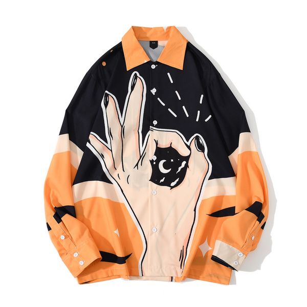 2021 spring men korean style fashion funny ok gesture printed turn-down collared long sleeve shirts hawaiian shirt 63i2, White;black
2021 spring men korean style fashion funny ok gesture printed turn-down collared long sleeve shirts hawaiian shirt 63i2, White;black