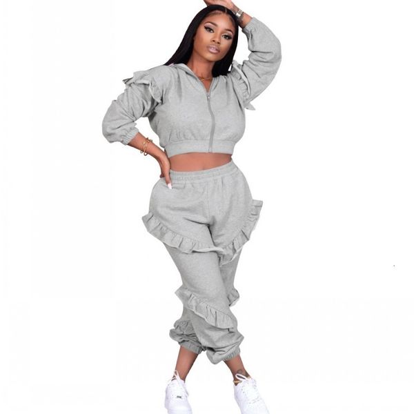 with a hood sweatshirt set of two pieces women zip crop and pants 2 piece outfits 2021 new casual arrival lady from the suit office 1wa, Gray
with a hood sweatshirt set of two pieces women zip crop and pants 2 piece outfits 2021 new casual arrival lady from the suit office 1wa, Gray
