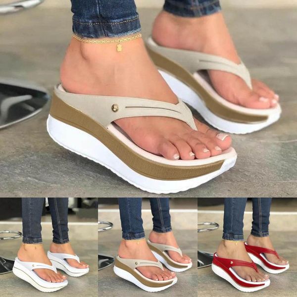 slippers women sandals summer women's beach flip flops fashion increase slope heel platform hollow, Black
slippers women sandals summer women's beach flip flops fashion increase slope heel platform hollow, Black