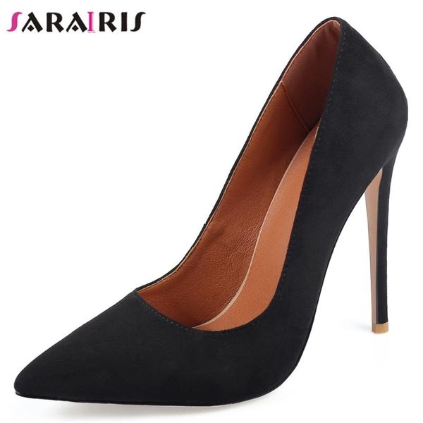dress shoes sarairis office lady solid brand pumps pointed toe flock spring women slip on high heels shallow woman, Black
dress shoes sarairis office lady solid brand pumps pointed toe flock spring women slip on high heels shallow woman, Black