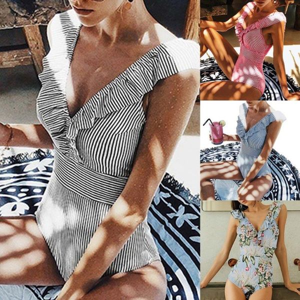women one piece swimsuit push up printed bikini beach bathing monokini swimwear ladies ruffled striped maillot de bain
women one piece swimsuit push up printed bikini beach bathing monokini swimwear ladies ruffled striped maillot de bain