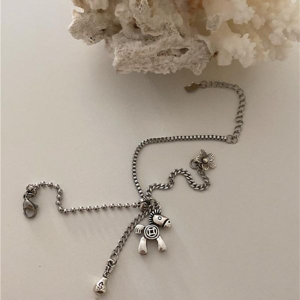 charm bracelets minar retro geometrical trojan horse for women silver color beaded chain asymmetric animal bracelet accessories, Golden;silver
charm bracelets minar retro geometrical trojan horse for women silver color beaded chain asymmetric animal bracelet accessories, Golden;silver