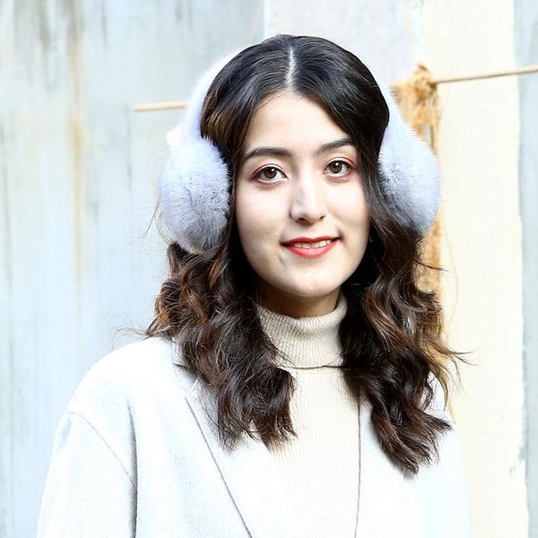 berets winter ear warmer real ears muffs fashion thicken covers for women luxury h239, Blue;gray
berets winter ear warmer real ears muffs fashion thicken covers for women luxury h239, Blue;gray