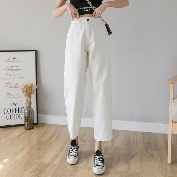 women's jeans white high waist loose straight denim capri pants cropped harem for women s l xl, Blue
women's jeans white high waist loose straight denim capri pants cropped harem for women s l xl, Blue