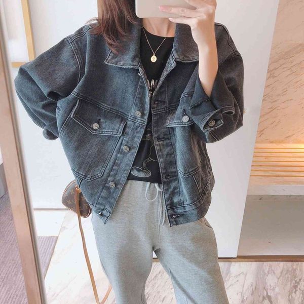 women's jackets jacket denim coat women's loose turndown collar short ins spring and autumn 7i21, Black;brown
women's jackets jacket denim coat women's loose turndown collar short ins spring and autumn 7i21, Black;brown