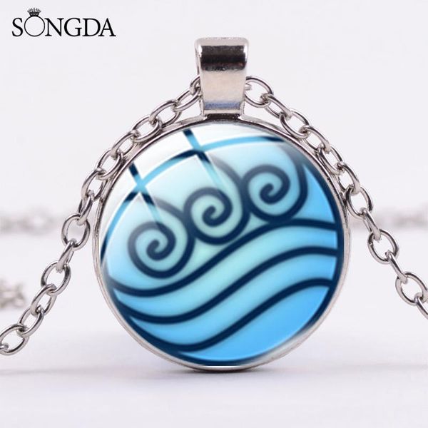 pendant necklaces avatar the last airbender necklace handmade symbol glass cabochon 5 color chain for men women gifts, Silver
pendant necklaces avatar the last airbender necklace handmade symbol glass cabochon 5 color chain for men women gifts, Silver