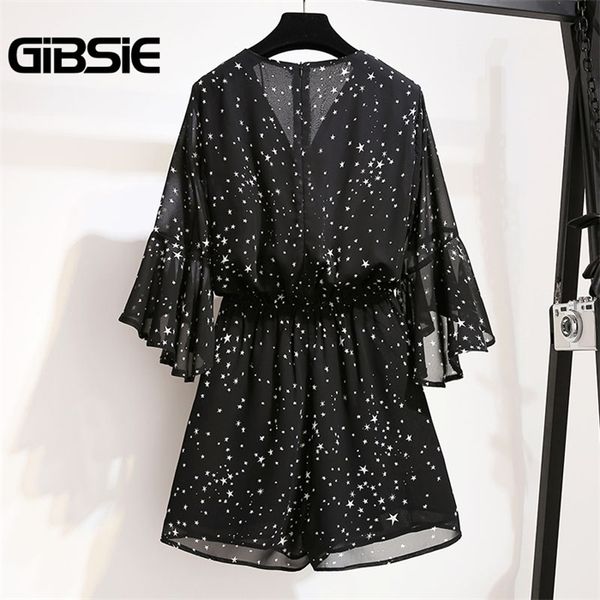 gibsie plus size clothing high waist chiffon print romper jumpsuit 5xl 4xl summer women v-neck half sleeve beach playsuit, Black;white
gibsie plus size clothing high waist chiffon print romper jumpsuit 5xl 4xl summer women v-neck half sleeve beach playsuit, Black;white