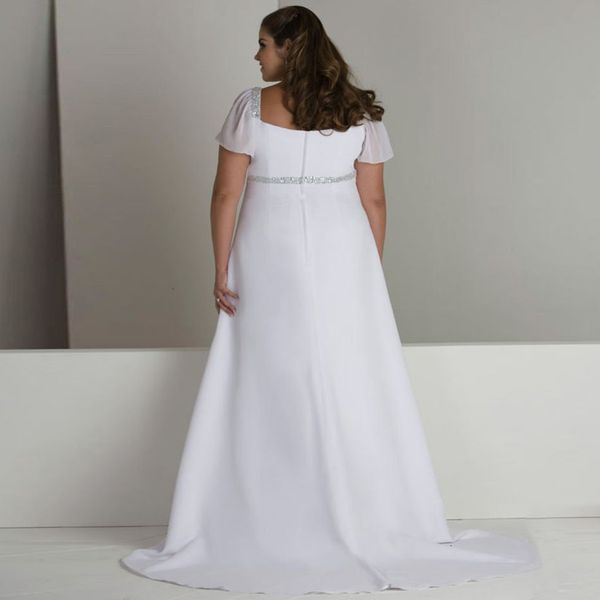 square 2021 new neck wedding vestido de noiva short sleeves beading sequins chiffon beach bridal gown plus size ekby, White
square 2021 new neck wedding vestido de noiva short sleeves beading sequins chiffon beach bridal gown plus size ekby, White