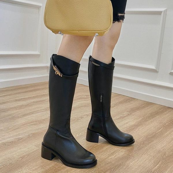 boots women fashion solid genuine leather knee high night club shoes woman square heels female silm long riding, Black
boots women fashion solid genuine leather knee high night club shoes woman square heels female silm long riding, Black