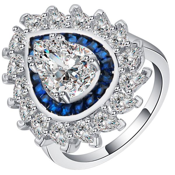 wedding rings shining micro pave zircon water drop and flower ring silver color beautiful round finger for women charm gift, Slivery;golden
wedding rings shining micro pave zircon water drop and flower ring silver color beautiful round finger for women charm gift, Slivery;golden