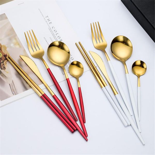 5 in 1 set cutlery set stainless steel spoon fork chopsticks knife nordic portable tableware suit for school travel camping
5 in 1 set cutlery set stainless steel spoon fork chopsticks knife nordic portable tableware suit for school travel camping