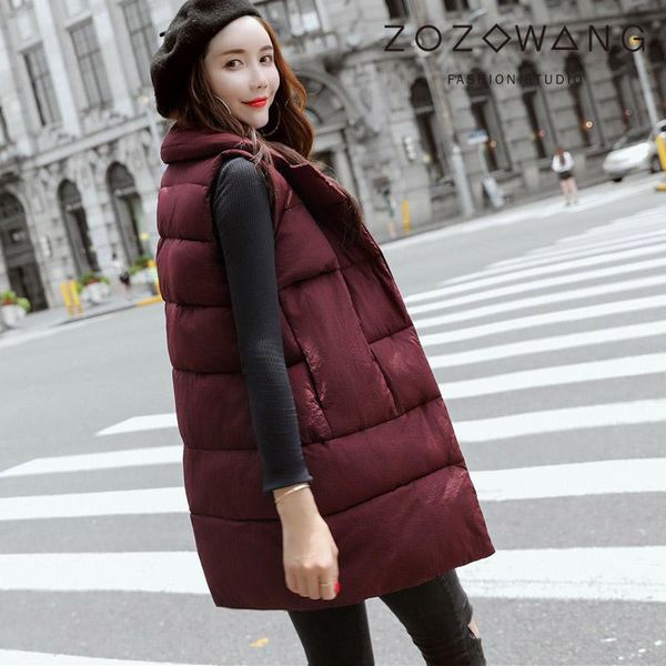 women's vests zozowang 2021 long vest winter coat women sleeveless jacket slim female quilted femme korean waistcoat colete cotton padd, Black;white
women's vests zozowang 2021 long vest winter coat women sleeveless jacket slim female quilted femme korean waistcoat colete cotton padd, Black;white