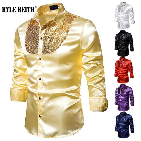 men's dress shirts gold black sequin patchwork silk shirt men western boy style satin mens disco dance stage prom costume, White;black
men's dress shirts gold black sequin patchwork silk shirt men western boy style satin mens disco dance stage prom costume, White;black