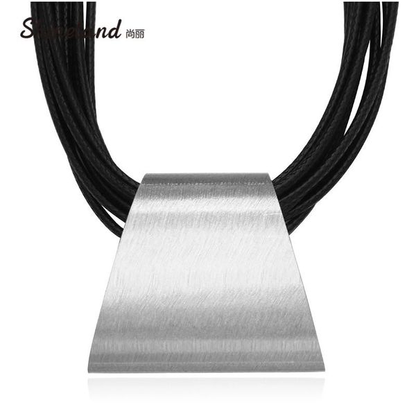 pendant necklaces shineland punk big bib multilayer black pu leather trendy polishing chokers necklace women statement jewelry, Silver
pendant necklaces shineland punk big bib multilayer black pu leather trendy polishing chokers necklace women statement jewelry, Silver