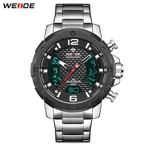 wristwatches weide watch relogio masculino calendar chronograph alarm digital watches for men quartz stainless steel clock, Slivery;brown
wristwatches weide watch relogio masculino calendar chronograph alarm digital watches for men quartz stainless steel clock, Slivery;brown