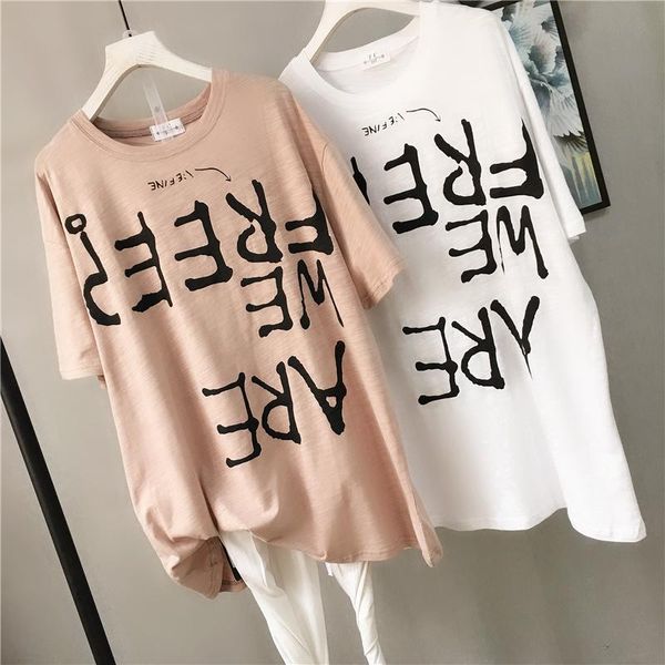 women's t-shirt summer clothes for women short sleeve harajuku o-neck woman oversized t shirt fy001, White
women's t-shirt summer clothes for women short sleeve harajuku o-neck woman oversized t shirt fy001, White