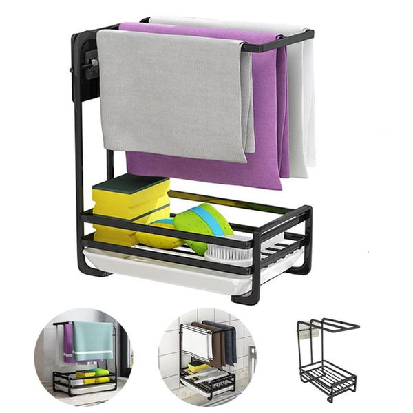kitchen storage & organization rack sponge towel drain holder self-adhesive sink cleaning brush tool
kitchen storage & organization rack sponge towel drain holder self-adhesive sink cleaning brush tool