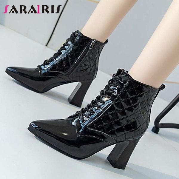 boots sarairis fashion female autumn cross tied office ankle women pointed toe thick high heels zipper shoes woman, Black
boots sarairis fashion female autumn cross tied office ankle women pointed toe thick high heels zipper shoes woman, Black