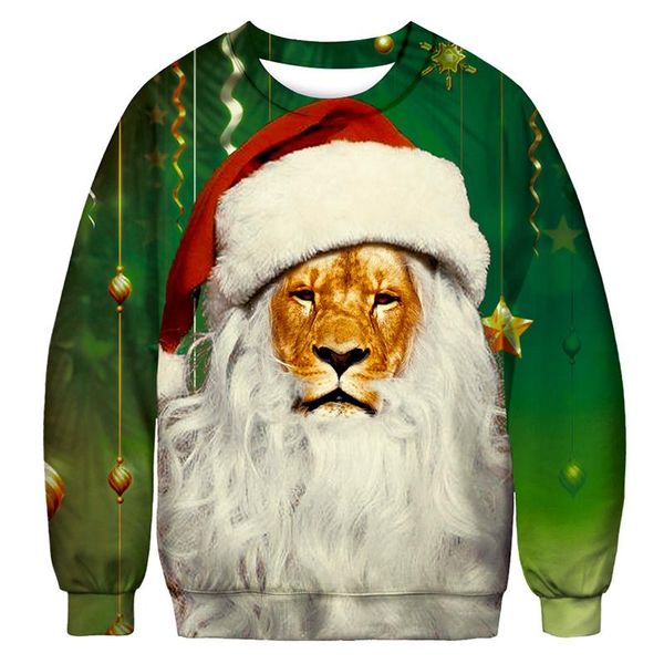 women's hoodies & sweatshirts winter women funny christmas lion digital 3d printed round neck pullover long sleeve casual loose sweate, Black
women's hoodies & sweatshirts winter women funny christmas lion digital 3d printed round neck pullover long sleeve casual loose sweate, Black