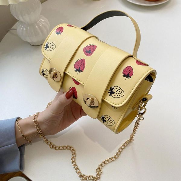 evening bags women cartoon strawberry print shoulder bag soft pu leather chain crossbody female cylinder messenger daily travel tote
evening bags women cartoon strawberry print shoulder bag soft pu leather chain crossbody female cylinder messenger daily travel tote